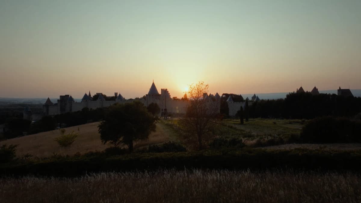 La Cité de Carcassonne au coucher du soleil