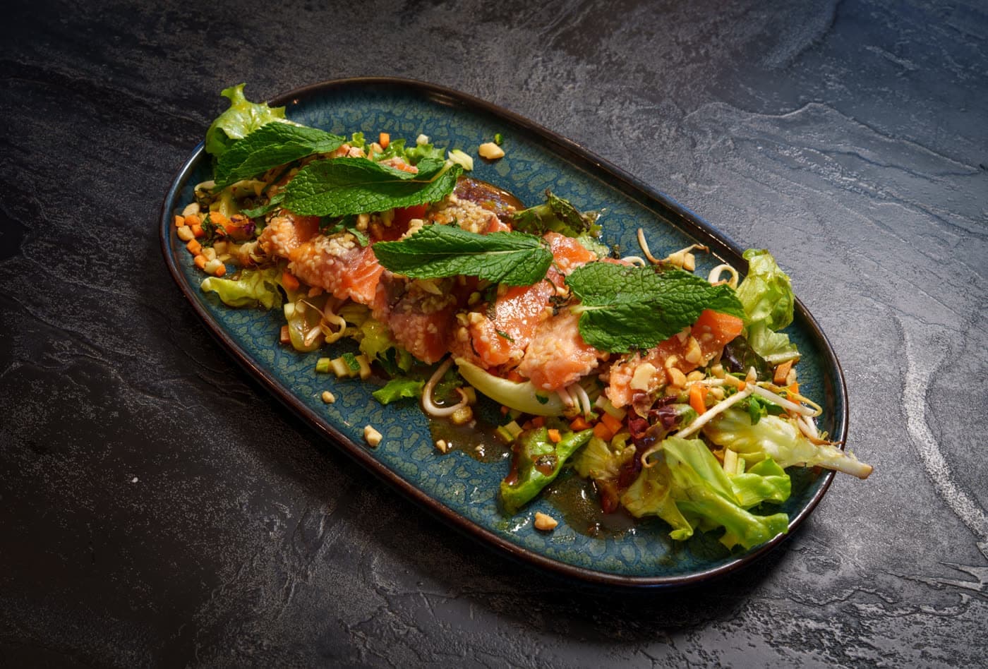 Saumon et salade, Le Jardin de Lana